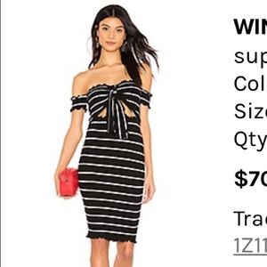 Superdown Two Piece Black and White Stripe M